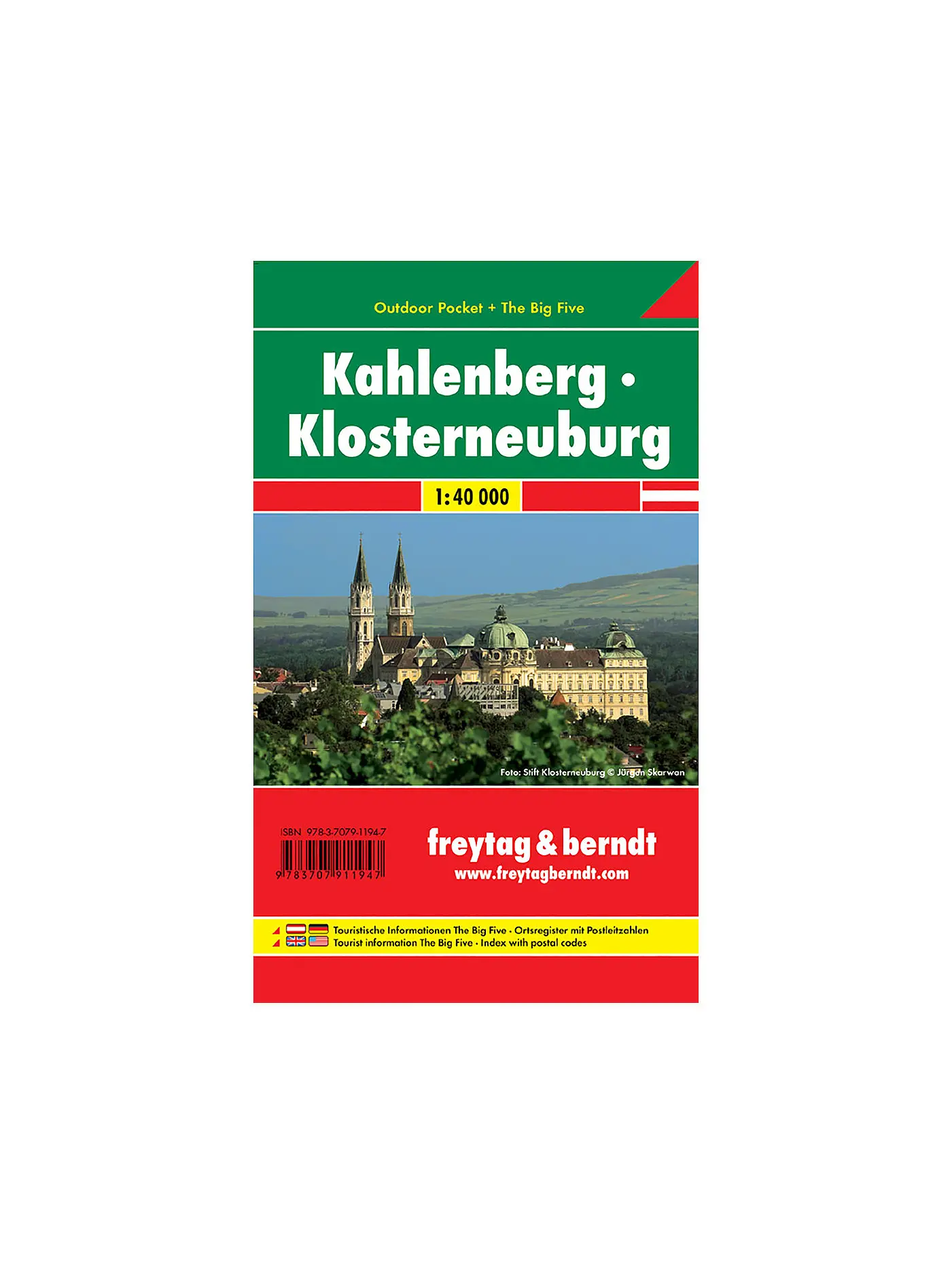FREYTAG & BERNDT | Wanderkarte Kahlenberg - Klosterneuburg, Outdoor Pocket + The Big Five Maßstab 1:40.000 | 